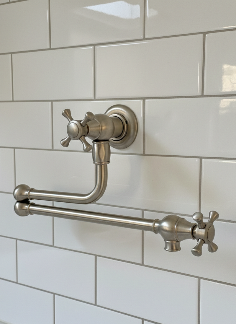 Matte Nickel Solid-Brass Pot Filler #BL009