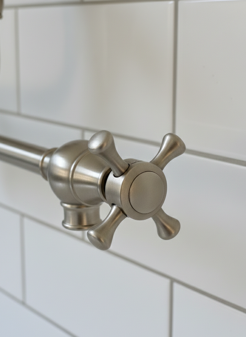 Matte Nickel Solid-Brass Pot Filler #BL009