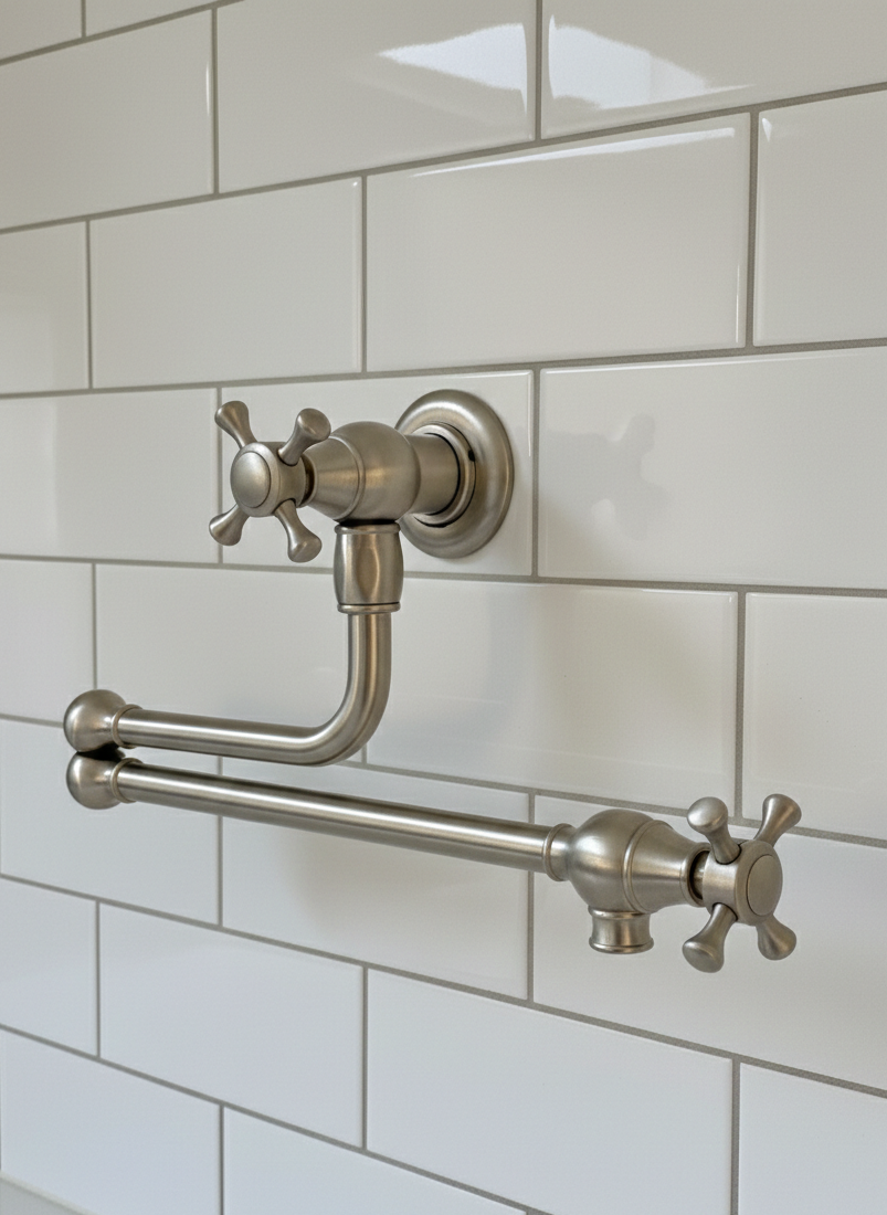 Matte Nickel Solid-Brass Pot Filler #BL009