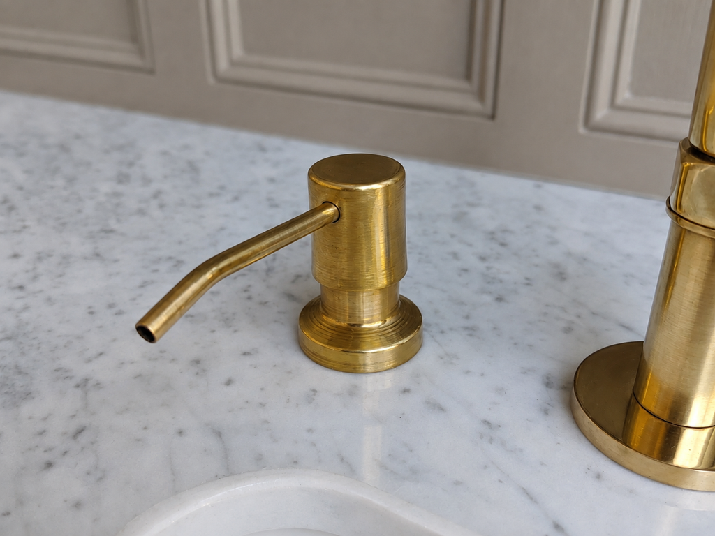 Unlacquered Solid Brass Kitchen Bridge Faucet #BL017