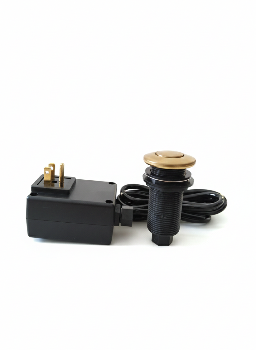 Unlacquered Brass Air Switch Kit | Garbage Disposal Button #BL012