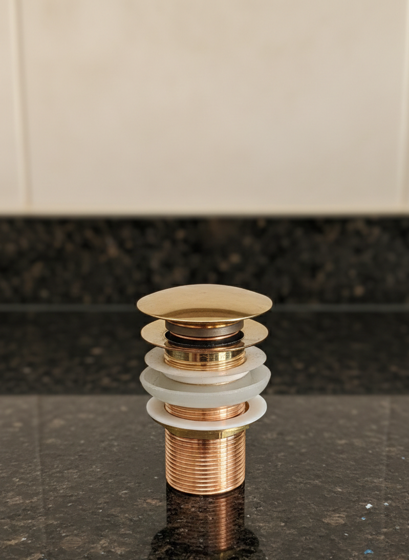 Unlacquered Brass Pop-Up Drain #BL010