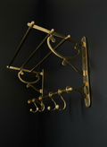 Unlacquered Brass Towel Rack & Shelf | Vintage Farmhouse Organizer #BL013