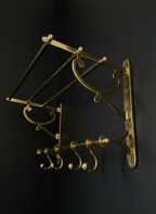 Unlacquered Brass Towel Rack & Shelf | Vintage Farmhouse Organizer #BL013