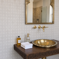 Unlacquered Brass Wall Mounted Bathroom Faucet — Lever Handles #BL014